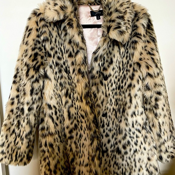 J Crew Leopard Fur Coat - Picture 2 of 4